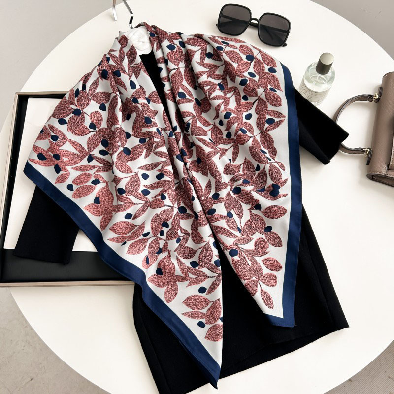 90cm Square Scarf High Quality - Silk Neck Scarf 评论和价格