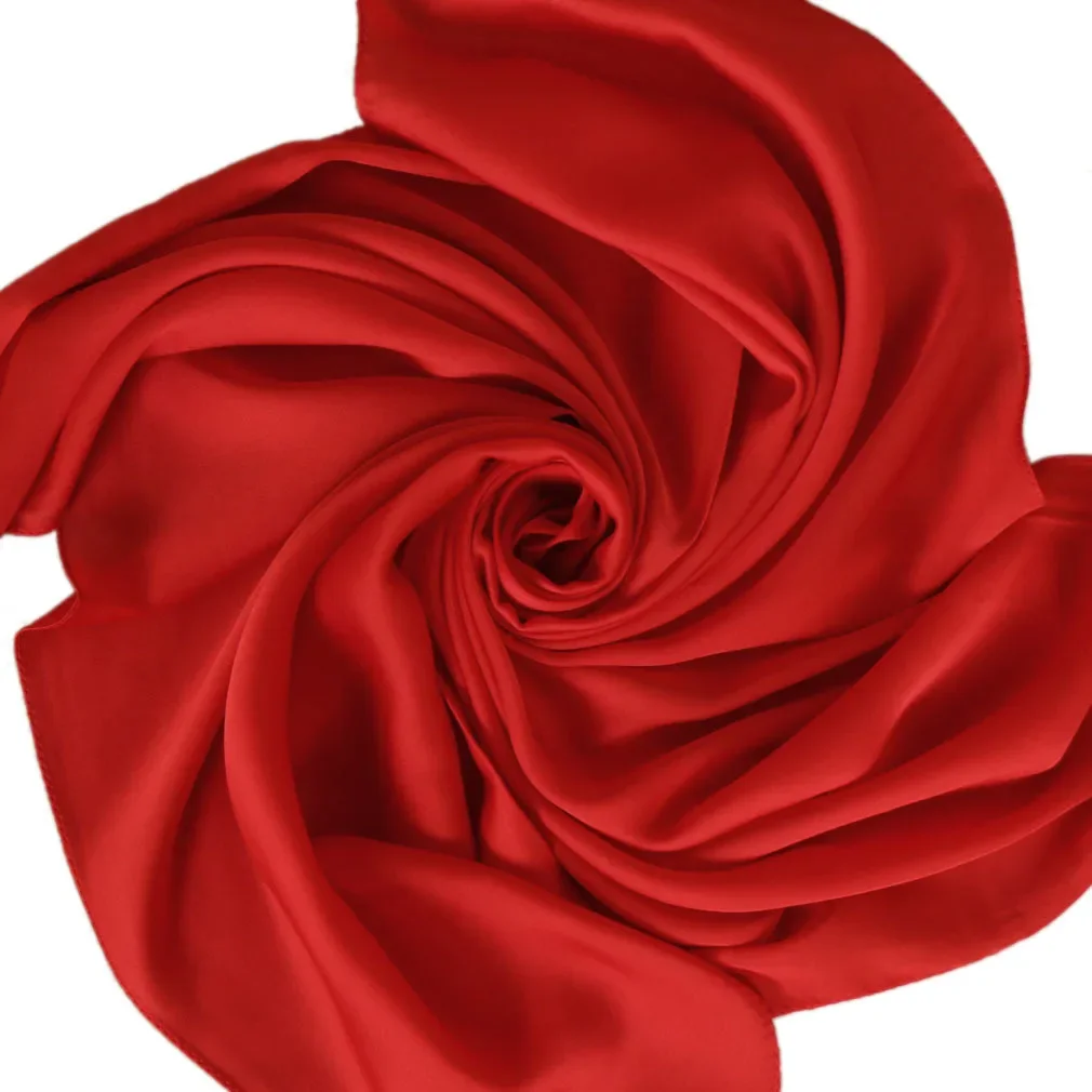 Satin Scarf Women 70cm Solid C - Silk Neck Scarf 评论和价格