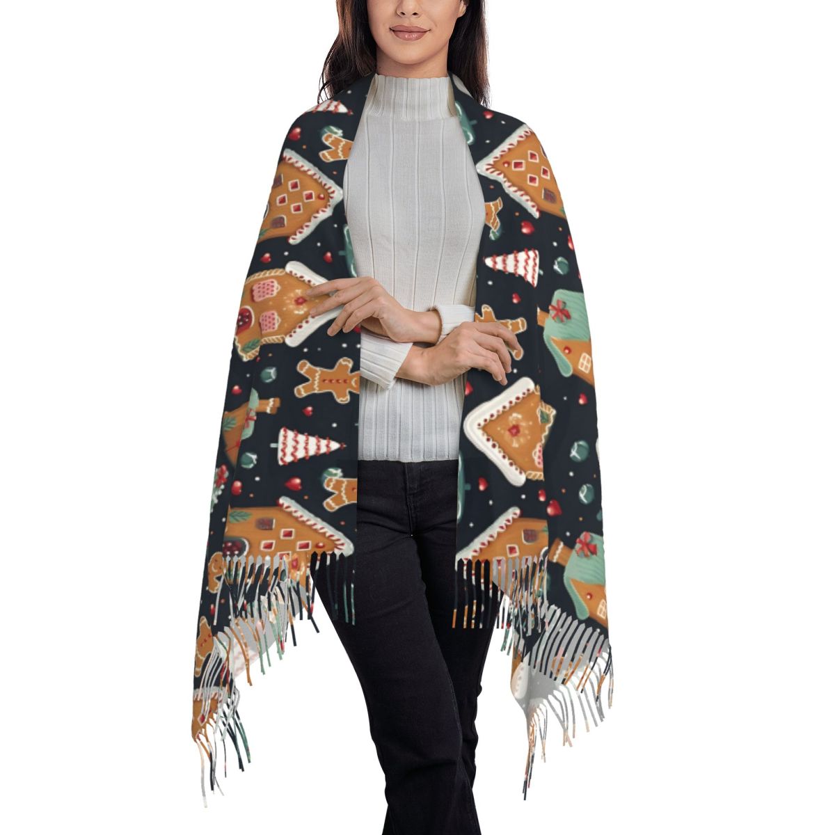 Christmas Delight- Whimsical G - Pashmina Wrap Large 评论和价格