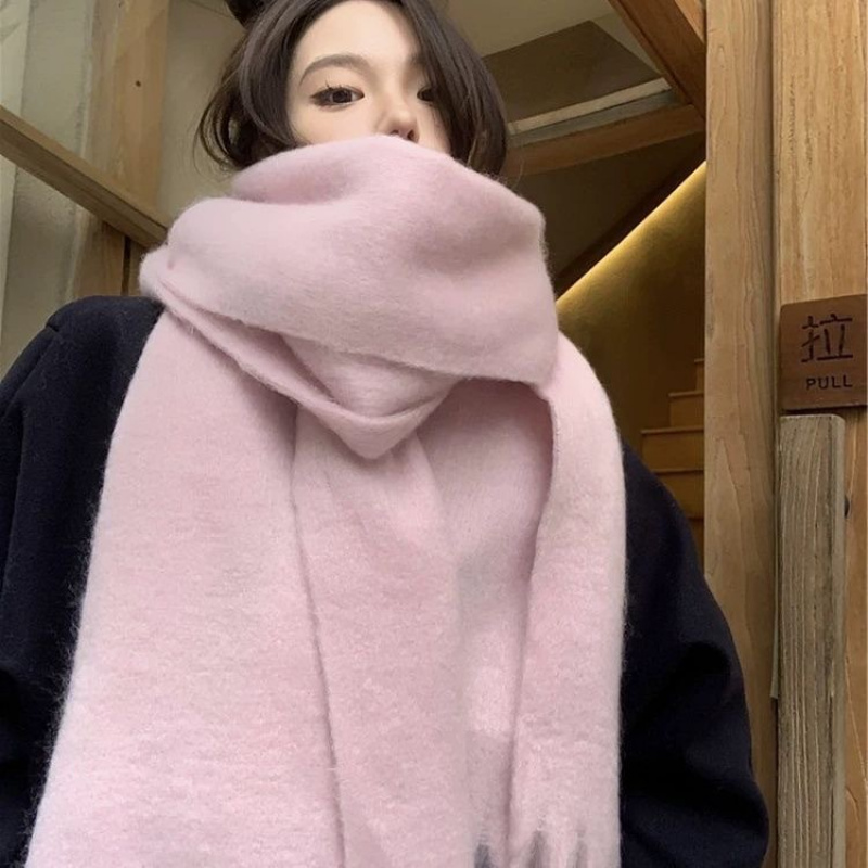 Korean Mohair Scarf Women Wint - Pashmina Wrap Large 评论和价格