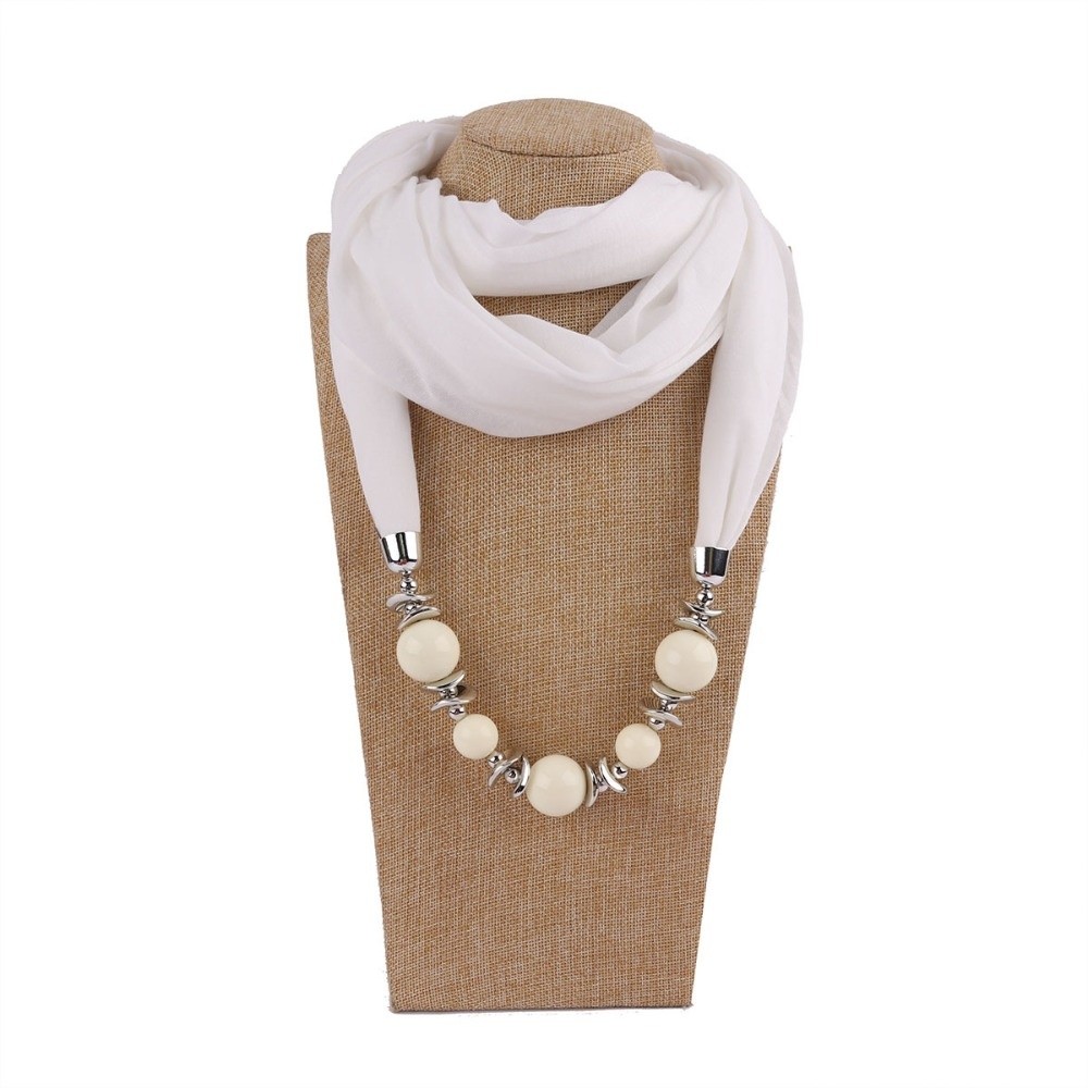 New Chiffon Scarf Necklace Bea - Infinity Scarf Knit 评论和价格