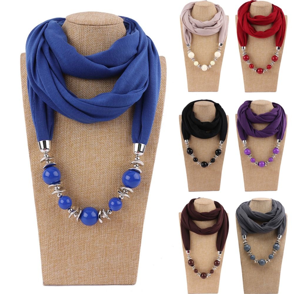 Fashion Chiffon Scarf Beaded E - Infinity Scarf Knit 评论和价格