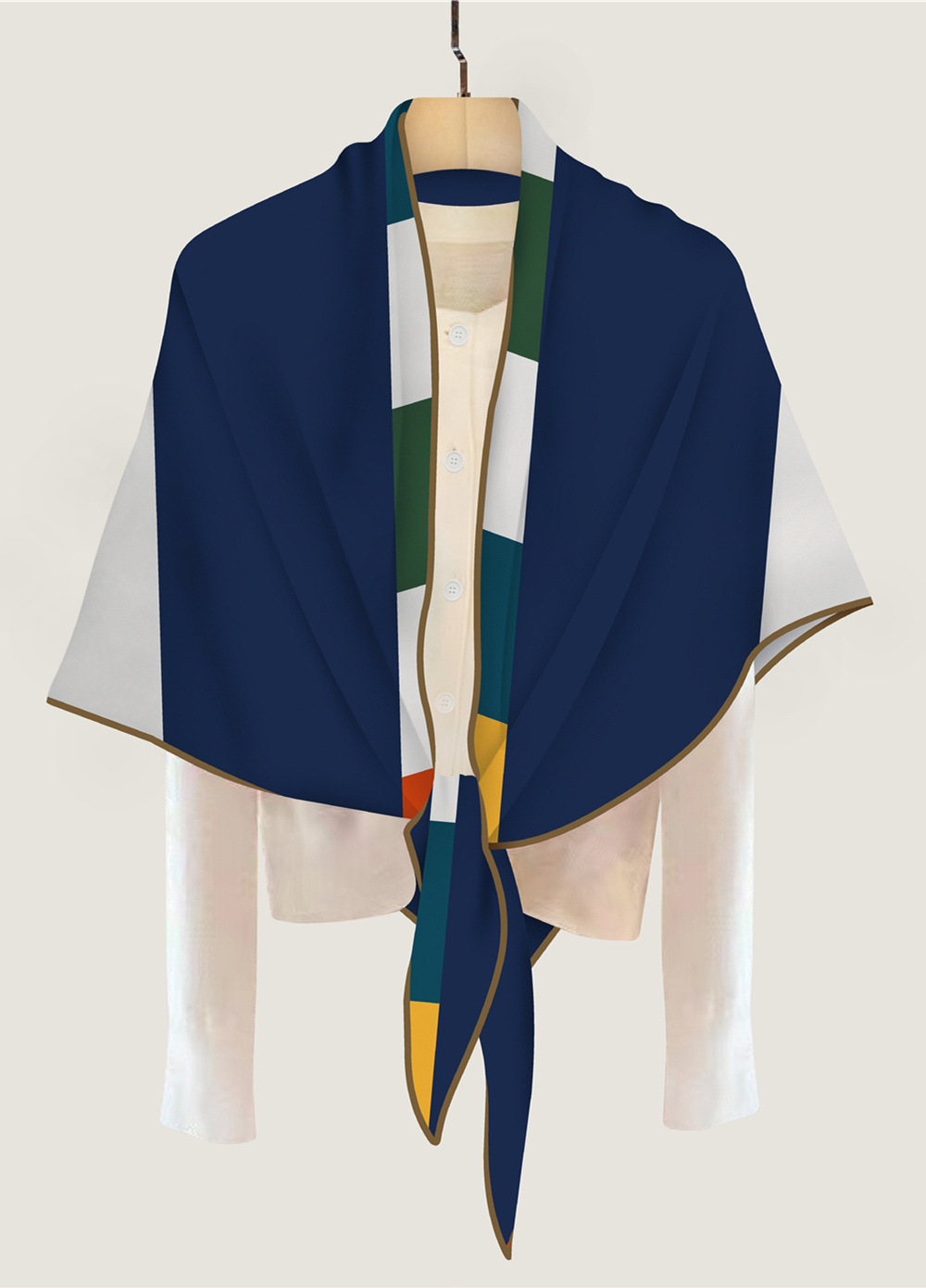 Triangle Cashmere Silk Scarf W - Pashmina Wrap Large 评论和价格