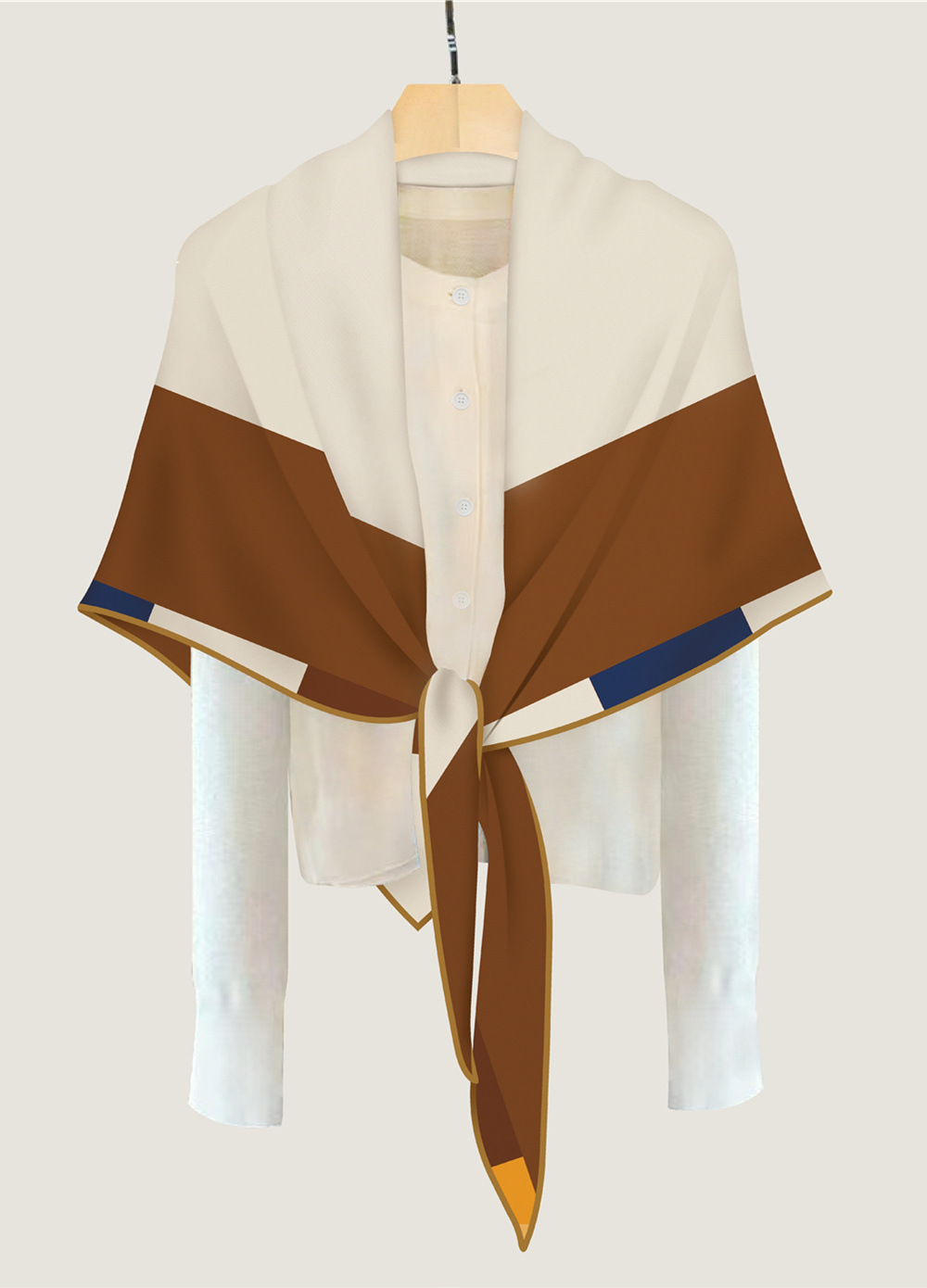 Triangle Cashmere Silk Scarf W - Pashmina Wrap Large 评论和价格