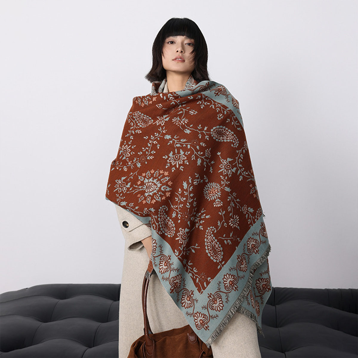Luxury Winter Imitation Cashme - Woven Scarf Blanket 评论和价格