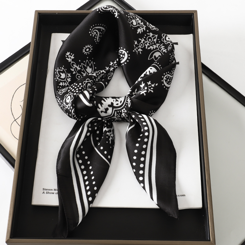 Luxury Brand Silk Square Paisl - Ascot Neck Scarf 评论和价格