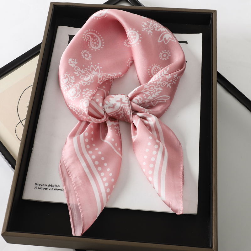 Luxury Brand Silk Square Paisl - Ascot Neck Scarf 评论和价格