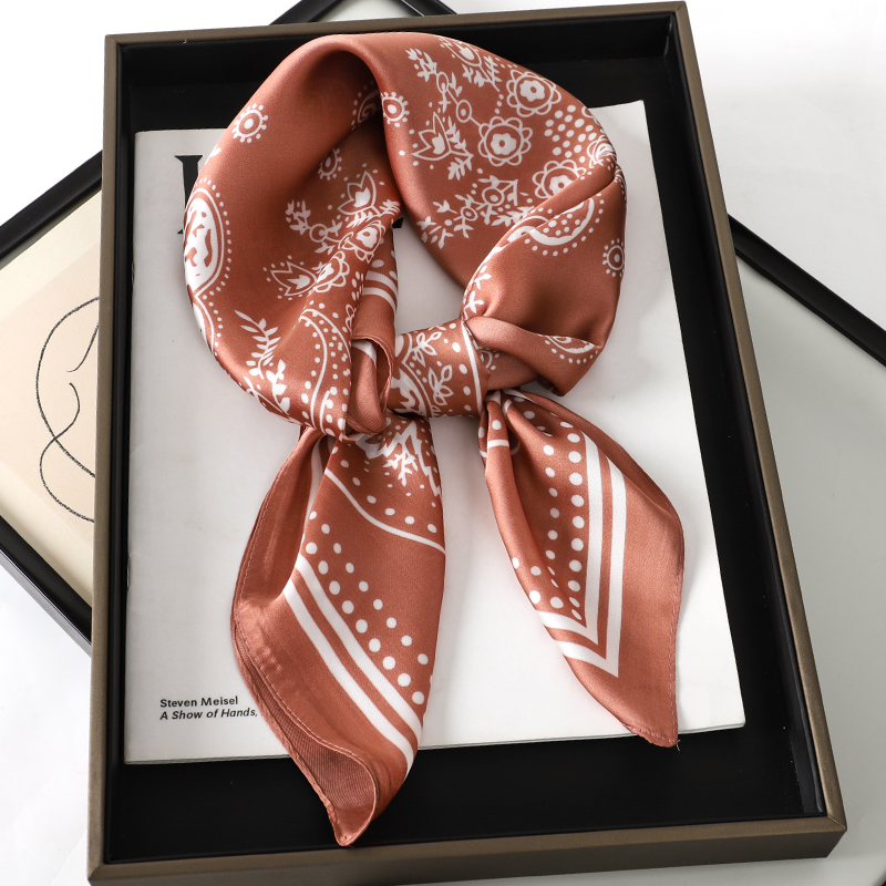 Luxury Brand Silk Square Paisl - Ascot Neck Scarf 评论和价格