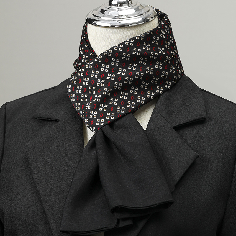 Men's Scarf Imitation Silk Nec - Silk Neck Scarf 评论和价格