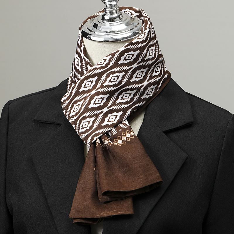 Men's Scarf Imitation Silk Nec - Silk Neck Scarf 评论和价格