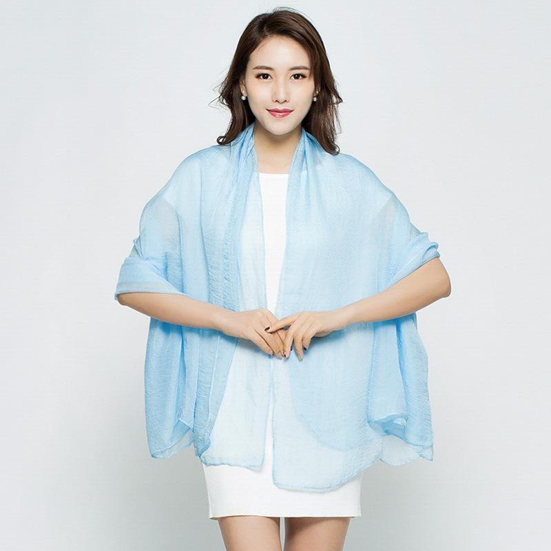 Long Scarf Summer Wrap Scarf L - Silk Neck Scarf 评论和价格