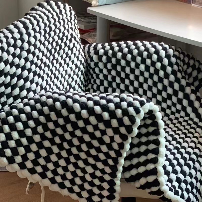 130G/Roll Pompom Yarn Mixed Co - Woven Scarf Blanket 评论和价格