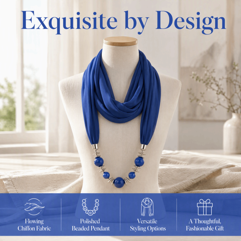 New Chiffon Scarf Necklace Bea - Infinity Scarf Knit 评论和价格